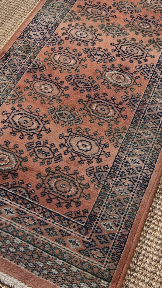 Warm Peach Wool Rug