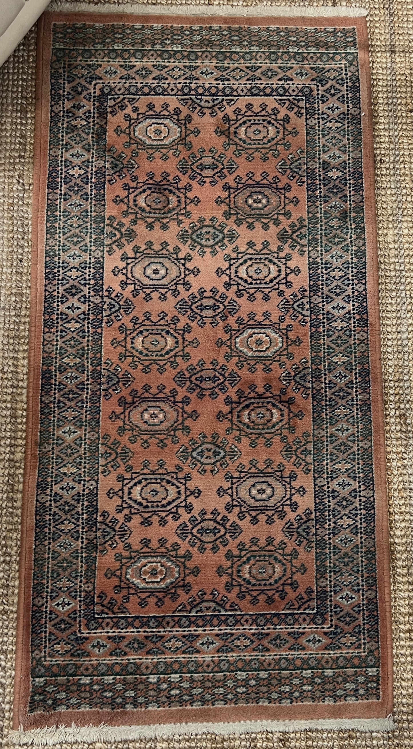 Warm Peach Wool Rug