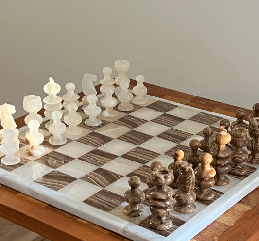 Neutral Marble Chess Set