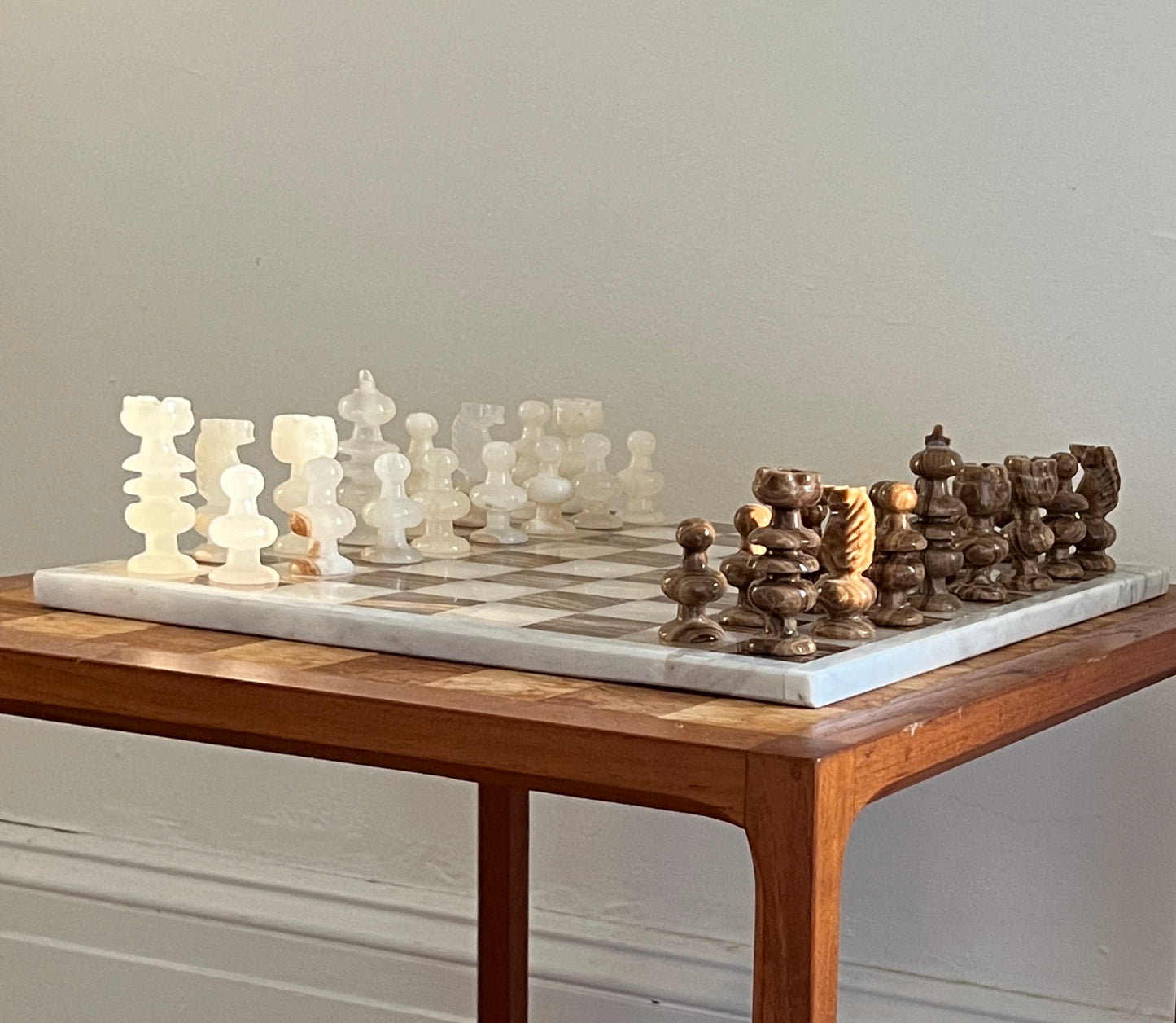 Neutral Marble Chess Set